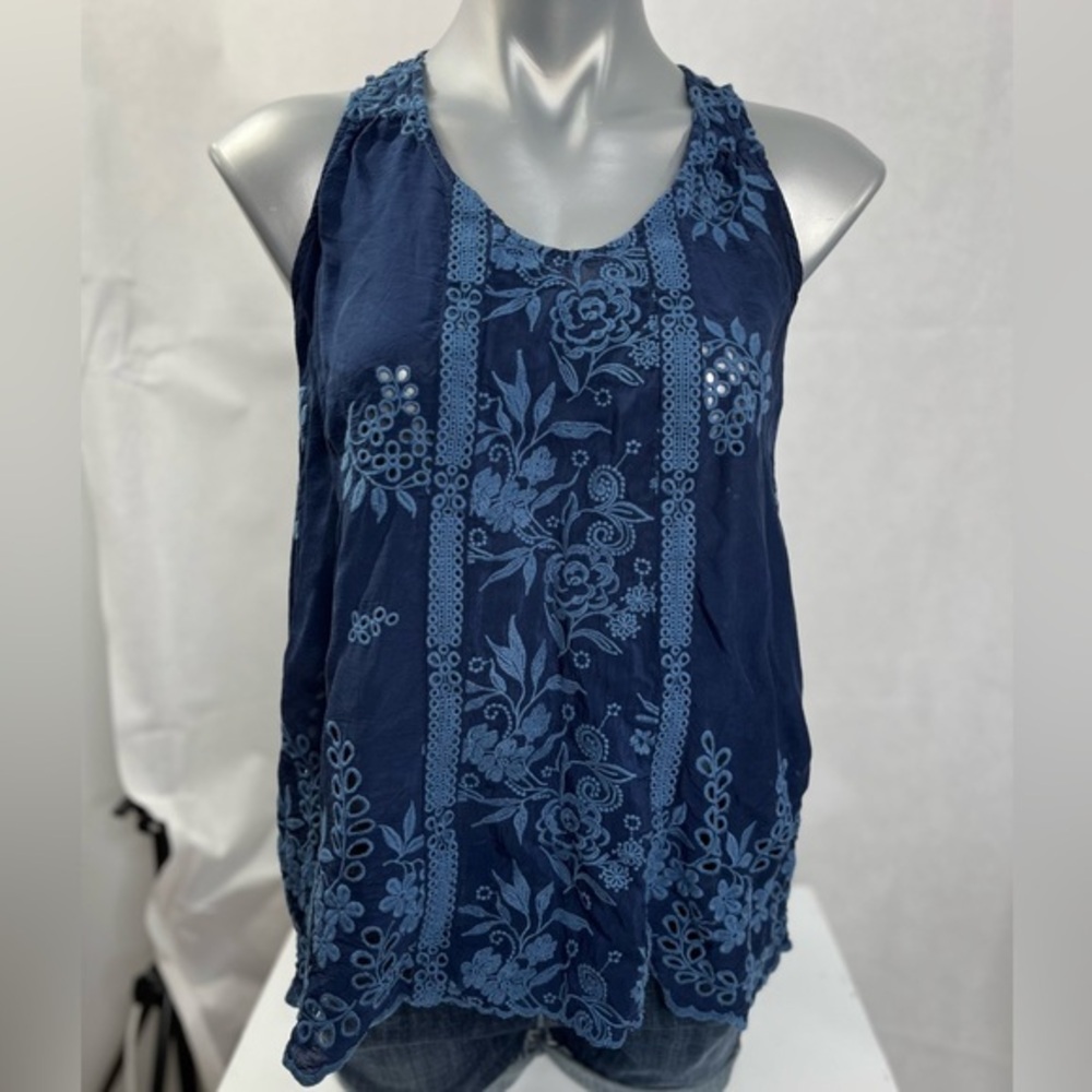 Johnny Was summer top with beautiful eyelets